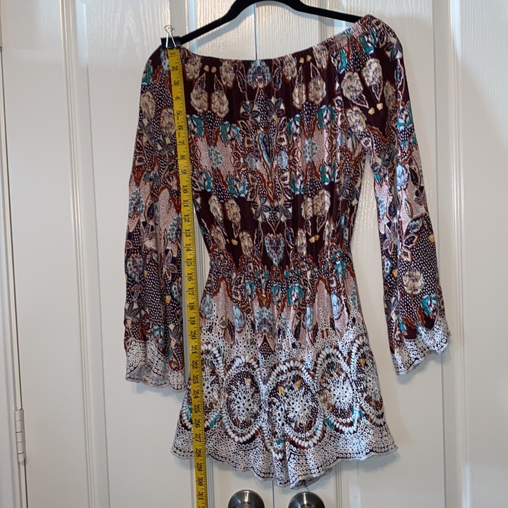 Xhilaration Woman’s Romper Floral Embroidered - Picture 3 of 14